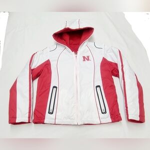 Nebraska Cornhuskers Red/White Reversible Women's M Jacket MINT
